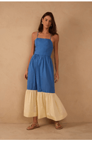 Vestido Cropped Bicolor