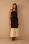 Vestido Cropped Bicolor