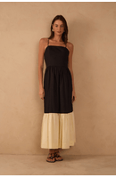 Vestido Cropped Bicolor