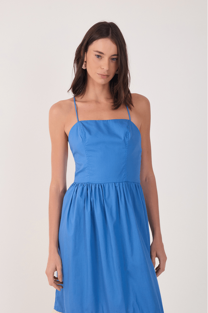Vestido Cropped Bicolor