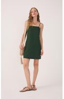 Vestido Curto Linho Reto