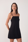 Vestido Curto Linho Reto