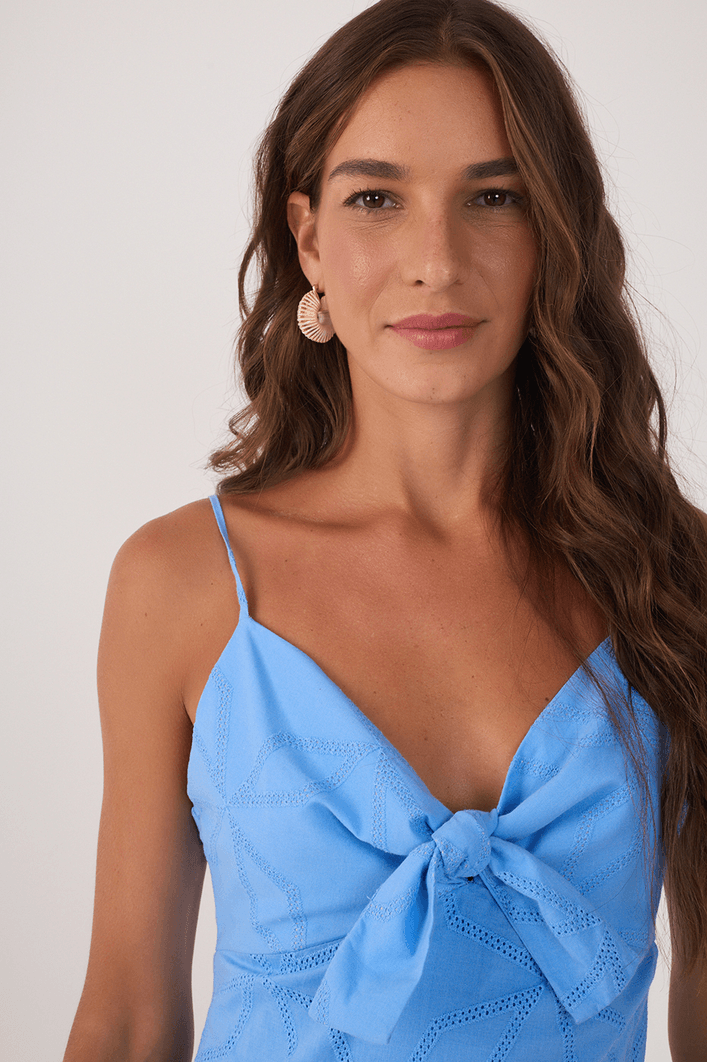 Vestido Curto Nó Busto