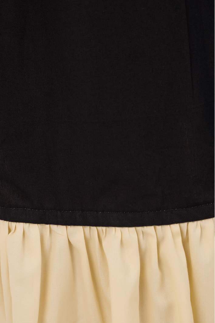 Vestido Cropped Bicolor