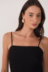 Vestido Curto Linho Reto