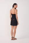 Vestido Curto Linho Reto