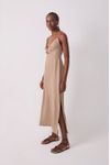Vestido Cropped Linho Busto Torcido
