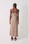 Vestido Cropped Linho Busto Torcido
