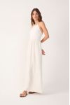 Vestido Cropped Linho Risca de Giz
