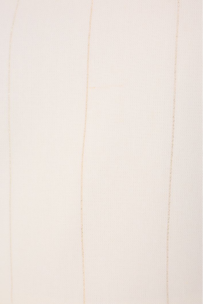 Vestido Cropped Linho Risca de Giz