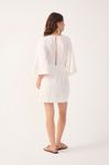 Vestido Curto Linho Bordado Lurex