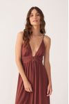 Vestido Crepe Metal  Decote