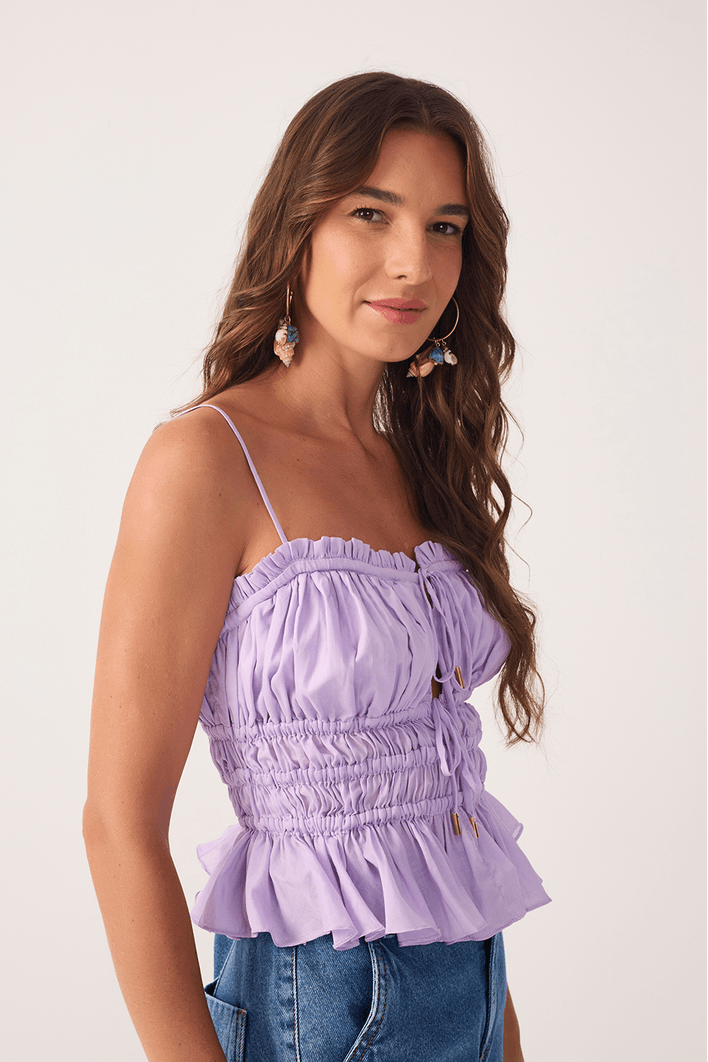 Blusa Algodão Drapeada