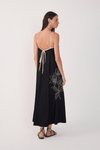 Vestido Cropped Linho Bordado Floral