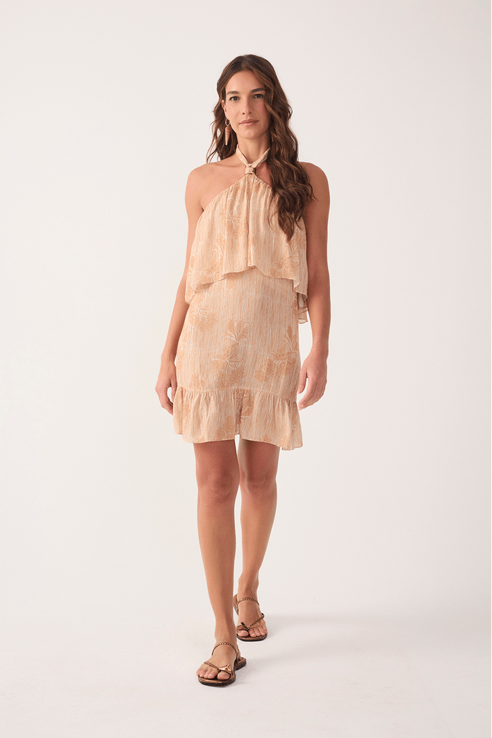 Vestido Lurex Estampa Doce Oceano