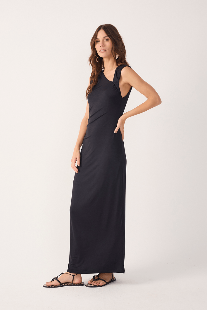 Vestido Jersey Ombro Torcido