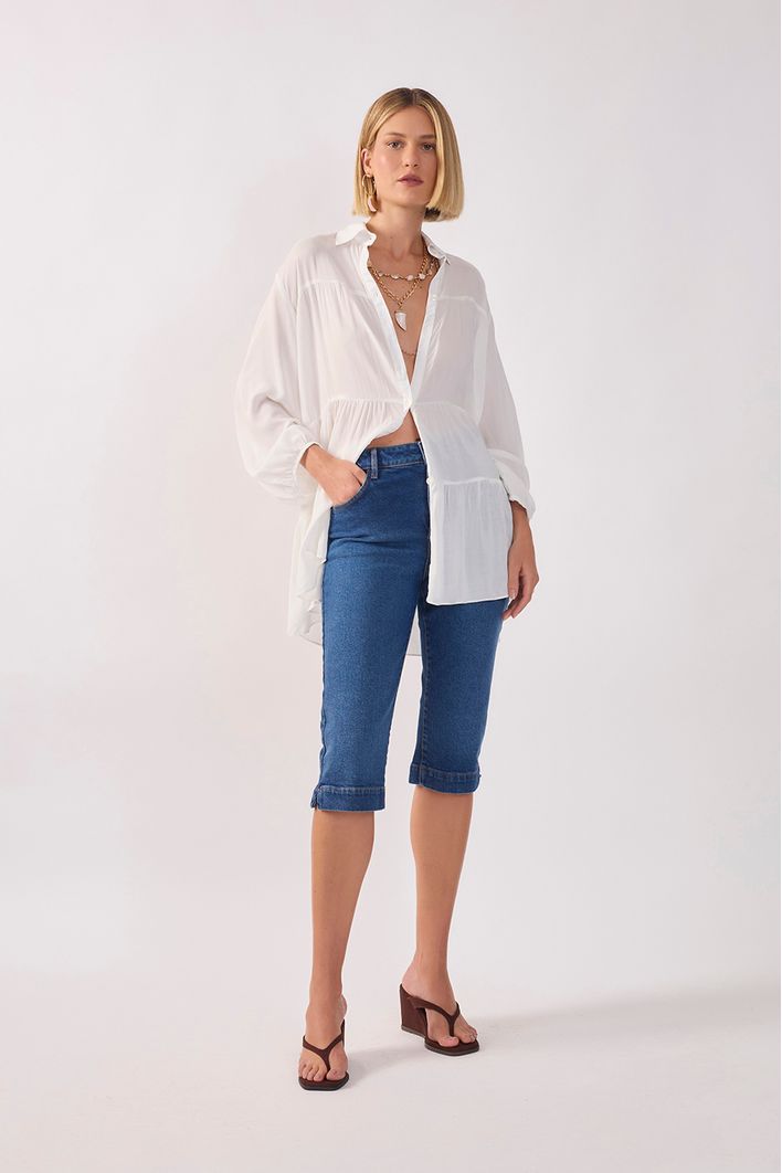 Calça Jeans Corsário