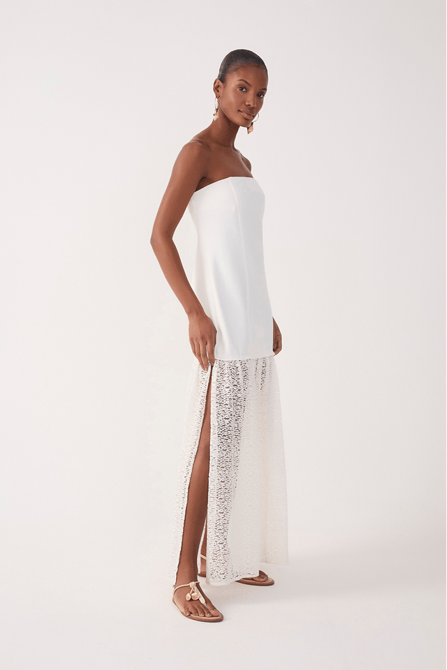 Vestido Malha Com Renda
