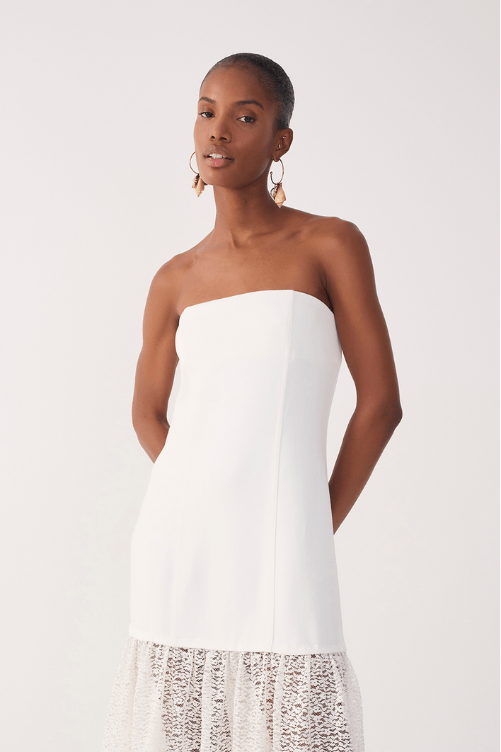 Vestido Malha Com Renda