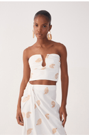Blusa Linho Bordado Concha Lurex