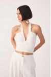 Blusa Linho Risca Lurex
