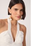 Blusa Linho Risca Lurex