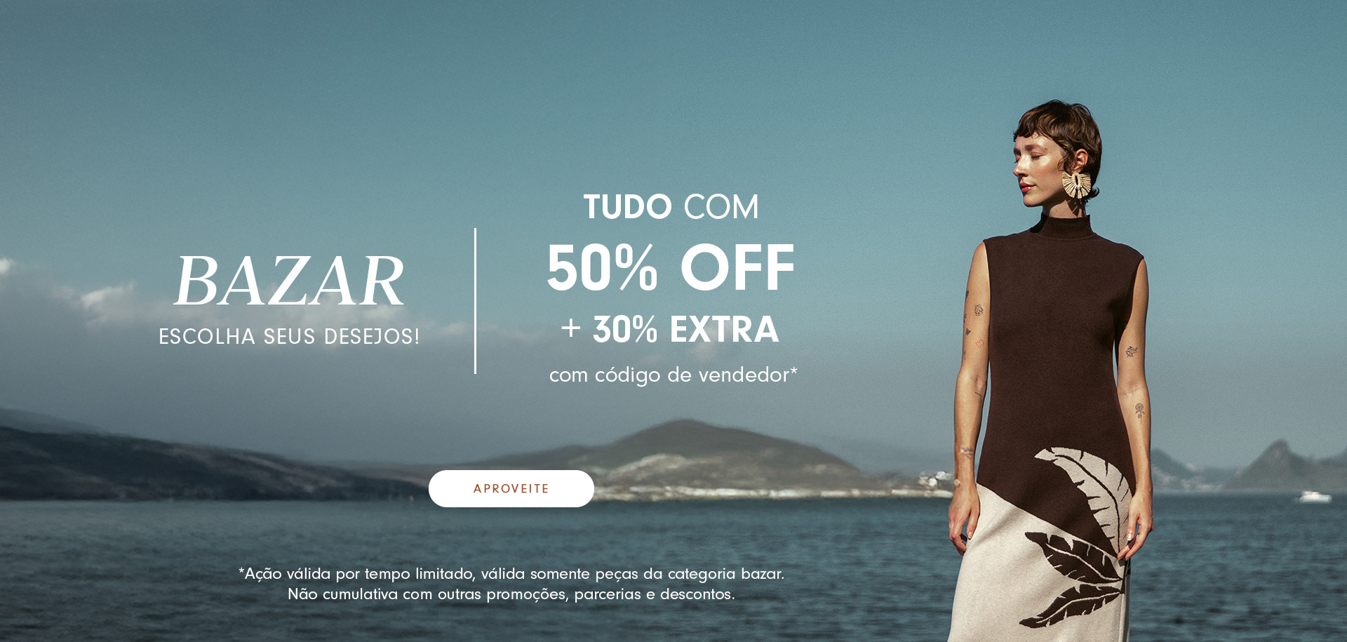Bazar tudo com 50%
